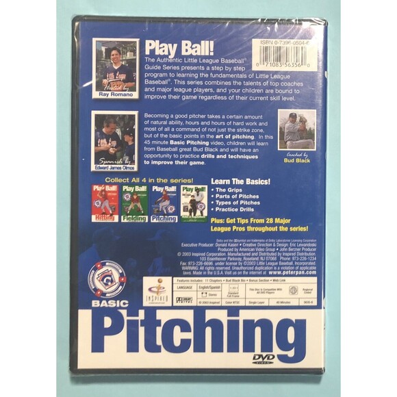 Play Ball! DVD, Authentic Little League Baseball Guide. Pitching '03 -New Sealed - Picture 2 of 2